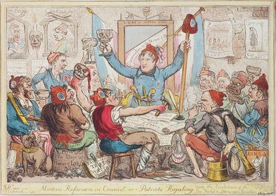 Modern Reformers in Council - or - Patriots Regaling, 1818 by Isaac Robert Cruikshank